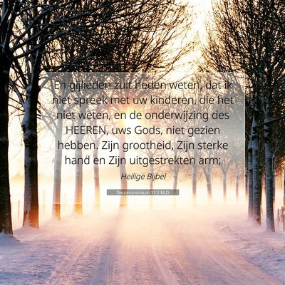Picture 07 - Deuteronomium 11:2 NLD - En gijlieden zult heden weten, dat ik niet spreek - Bible Verse Picture