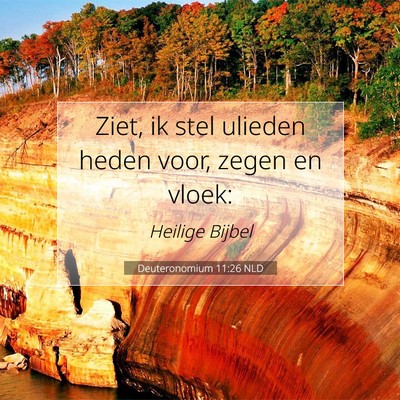 Picture 07 - Deuteronomium 11:26 NLD - Ziet, ik stel ulieden heden voor, zegen en - Bible Verse Picture