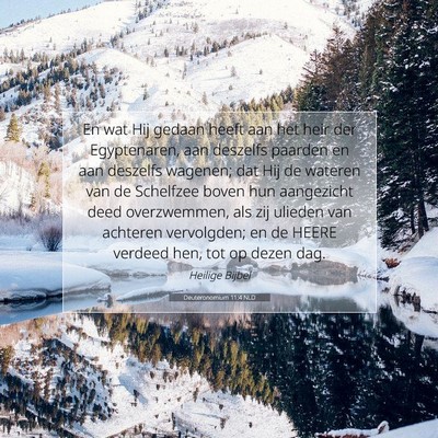 Picture 07 - Deuteronomium 11:4 NLD - En wat Hij gedaan heeft aan het heir der - Bible Verse Picture