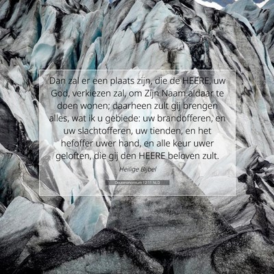 Picture 07 - Deuteronomium 12:11 NLD - Dan zal er een plaats zijn, die de HEERE, uw God, - Bible Verse Picture