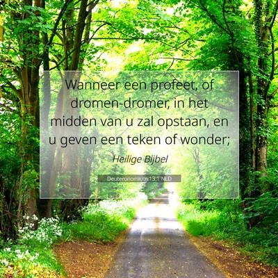 Picture 07 - Deuteronomium 13:1 NLD - Wanneer een profeet, of dromen-dromer, in het - Bible Verse Picture