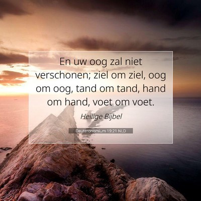 Picture 07 - Deuteronomium 19:21 NLD - En uw oog zal niet verschonen; ziel om ziel, oog - Bible Verse Picture