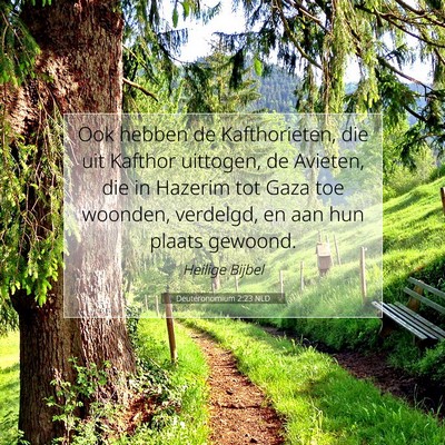 Picture 07 - Deuteronomium 2:23 NLD - Ook hebben de Kafthorieten, die uit Kafthor - Bible Verse Picture