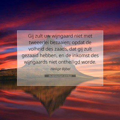 Picture 07 - Deuteronomium 22:9 NLD - Gij zult uw wijngaard niet met tweeerlei - Bible Verse Picture