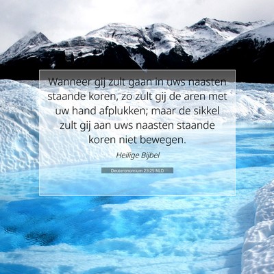 Picture 07 - Deuteronomium 23:25 NLD - Wanneer gij zult gaan in uws naasten staande - Bible Verse Picture