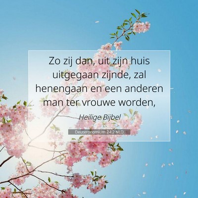 Picture 07 - Deuteronomium 24:2 NLD - Zo zij dan, uit zijn huis uitgegaan zijnde, zal - Bible Verse Picture