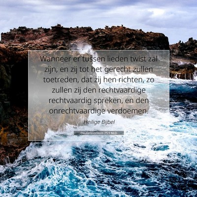 Picture 07 - Deuteronomium 25:1 NLD - Wanneer er tussen lieden twist zal zijn, en zij - Bible Verse Picture