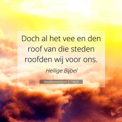 Picture 07 - Deuteronomium 3:7 NLD - Doch al het vee en den roof van die steden - Bible Verse Picture