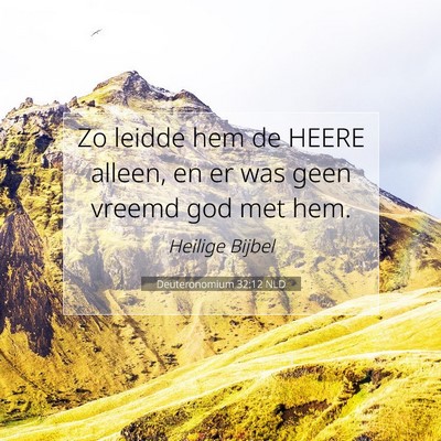 Picture 07 - Deuteronomium 32:12 NLD - Zo leidde hem de HEERE alleen, en er was geen - Bible Verse Picture