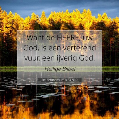 Picture 07 - Deuteronomium 4:24 NLD - Want de HEERE, uw God, is een verterend vuur, een - Bible Verse Picture