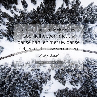 Picture 07 - Deuteronomium 6:5 NLD - Zo zult gij den HEERE, uw God, liefhebben, met uw - Bible Verse Picture