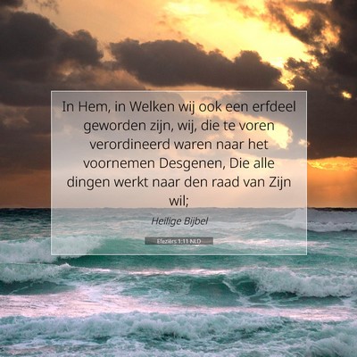 Picture 07 - Efeziërs 1:11 NLD - In Hem, in Welken wij ook een erfdeel geworden - Bible Verse Picture