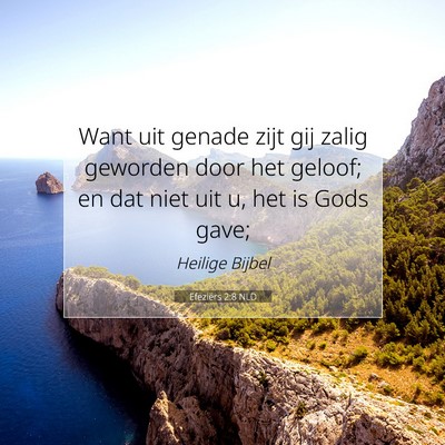 Picture 07 - Efeziërs 2:8 NLD - Want uit genade zijt gij zalig geworden door het - Bible Verse Picture