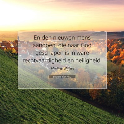 Picture 07 - Efeziërs 4:24 NLD - En den nieuwen mens aandoen, die naar God - Bible Verse Picture