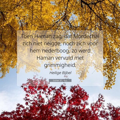 Picture 07 - Esther 3:5 NLD - Toen Haman zag, dat Mordechai zich niet neigde, - Bible Verse Picture