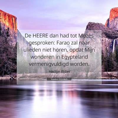 Picture 07 - Exodus 11:9 NLD - De HEERE dan had tot Mozes gesproken: Farao zal - Bible Verse Picture