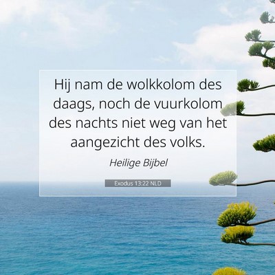 Picture 07 - Exodus 13:22 NLD - Hij nam de wolkkolom des daags, noch de vuurkolom - Bible Verse Picture