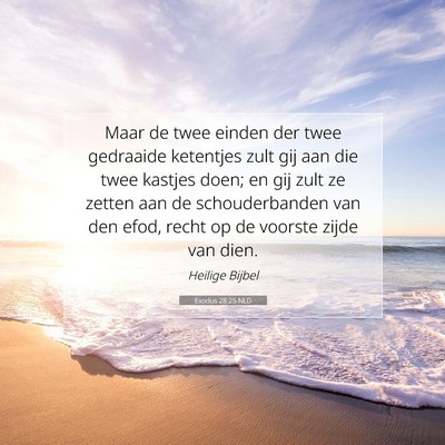 Picture 07 - Exodus 28:25 NLD - Maar de twee einden der twee gedraaide ketentjes - Bible Verse Picture