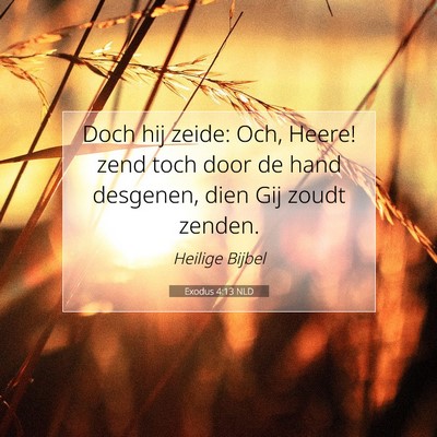 Picture 07 - Exodus 4:13 NLD - Doch hij zeide: Och, Heere! zend toch door de - Bible Verse Picture