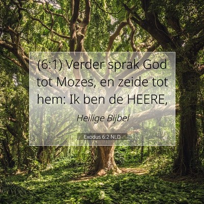 Picture 07 - Exodus 6:2 NLD - (6:1) Verder sprak God tot Mozes, en zeide tot - Bible Verse Picture