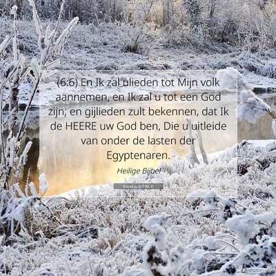 Picture 07 - Exodus 6:7 NLD - (6:6) En Ik zal ulieden tot Mijn volk aannemen, - Bible Verse Picture