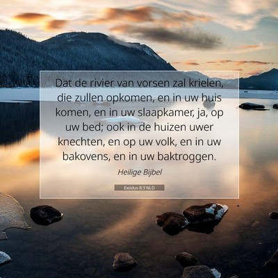 Picture 07 - Exodus 8:3 NLD - Dat de rivier van vorsen zal krielen, die zullen - Bible Verse Picture