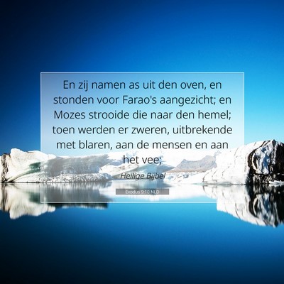 Picture 07 - Exodus 9:10 NLD - En zij namen as uit den oven, en stonden voor - Bible Verse Picture