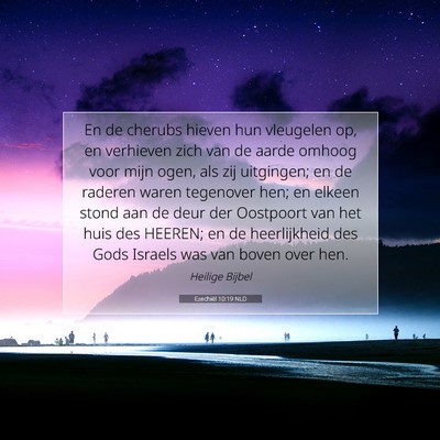 Picture 07 - Ezechiël 10:19 NLD - En de cherubs hieven hun vleugelen op, en - Bible Verse Picture