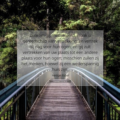 Picture 07 - Ezechiël 12:3 NLD - Daarom gij, mensenkind, maak u gereedschap van - Bible Verse Picture