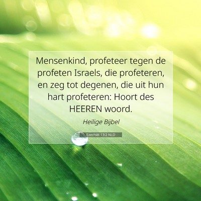 Picture 07 - Ezechiël 13:2 NLD - Mensenkind, profeteer tegen de profeten Israels, - Bible Verse Picture