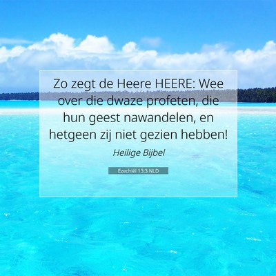 Picture 07 - Ezechiël 13:3 NLD - Zo zegt de Heere HEERE: Wee over die dwaze - Bible Verse Picture