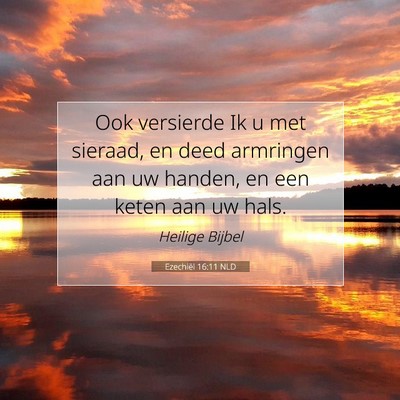 Picture 07 - Ezechiël 16:11 NLD - Ook versierde Ik u met sieraad, en deed armringen - Bible Verse Picture