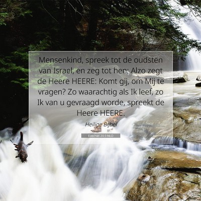 Picture 07 - Ezechiël 20:3 NLD - Mensenkind, spreek tot de oudsten van Israel, en - Bible Verse Picture