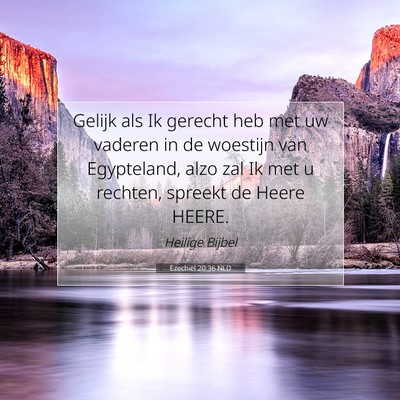 Picture 07 - Ezechiël 20:36 NLD - Gelijk als Ik gerecht heb met uw vaderen in de - Bible Verse Picture