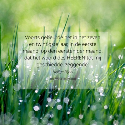Picture 07 - Ezechiël 29:17 NLD - Voorts gebeurde het in het zeven en twintigste - Bible Verse Picture
