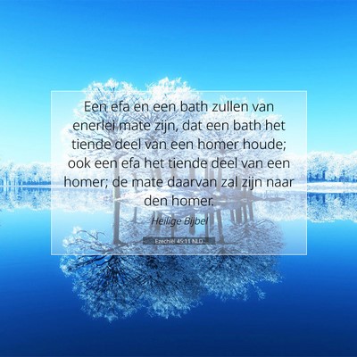 Picture 07 - Ezechiël 45:11 NLD - Een efa en een bath zullen van enerlei mate zijn, - Bible Verse Picture