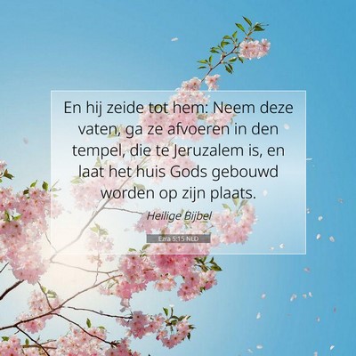 Picture 07 - Ezra 5:15 NLD - En hij zeide tot hem: Neem deze vaten, ga ze - Bible Verse Picture