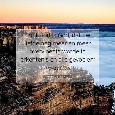 Picture 07 - Filippenzen 1:9 NLD - En dit bid ik God, dat uw liefde nog meer en meer - Bible Verse Picture