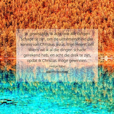 Picture 07 - Filippenzen 3:8 NLD - Ja, gewisselijk, ik acht ook alle dingen schade - Bible Verse Picture