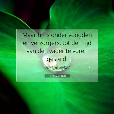 Picture 07 - Galaten 4:2 NLD - Maar hij is onder voogden en verzorgers, tot den - Bible Verse Picture