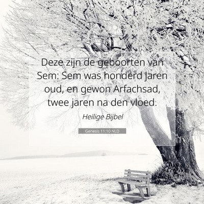 Picture 07 - Genesis 11:10 NLD - Deze zijn de geboorten van Sem: Sem was honderd - Bible Verse Picture