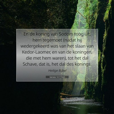 Picture 07 - Genesis 14:17 NLD - En de koning van Sodom toog uit, hem tegemoet - Bible Verse Picture