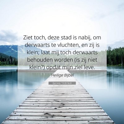 Picture 07 - Genesis 19:20 NLD - Ziet toch, deze stad is nabij, om derwaarts te - Bible Verse Picture