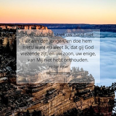 Picture 07 - Genesis 22:12 NLD - Toen zeide Hij: Strek uw hand niet uit aan den - Bible Verse Picture