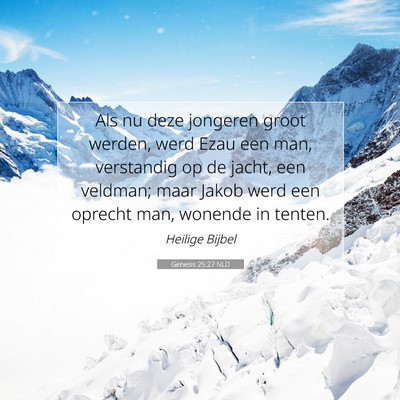 Picture 07 - Genesis 25:27 NLD - Als nu deze jongeren groot werden, werd Ezau een - Bible Verse Picture