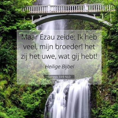 Picture 07 - Genesis 33:9 NLD - Maar Ezau zeide: Ik heb veel, mijn broeder! het - Bible Verse Picture
