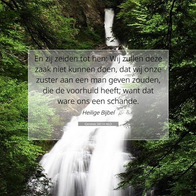 Picture 07 - Genesis 34:14 NLD - En zij zeiden tot hen: Wij zullen deze zaak niet - Bible Verse Picture