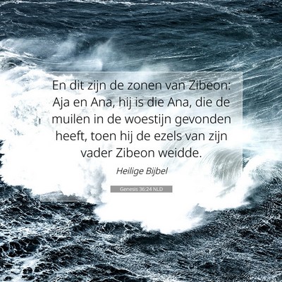 Picture 07 - Genesis 36:24 NLD - En dit zijn de zonen van Zibeon: Aja en Ana, hij - Bible Verse Picture