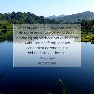 Picture 07 - Genesis 45:5 NLD - Maar nu, weest niet bekommerd, en de toorn - Bible Verse Picture