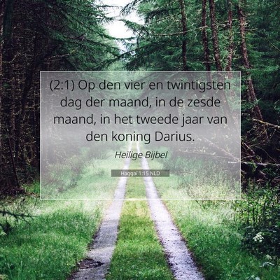 Picture 07 - Haggaï 1:15 NLD - (2:1) Op den vier en twintigsten dag der maand, - Bible Verse Picture